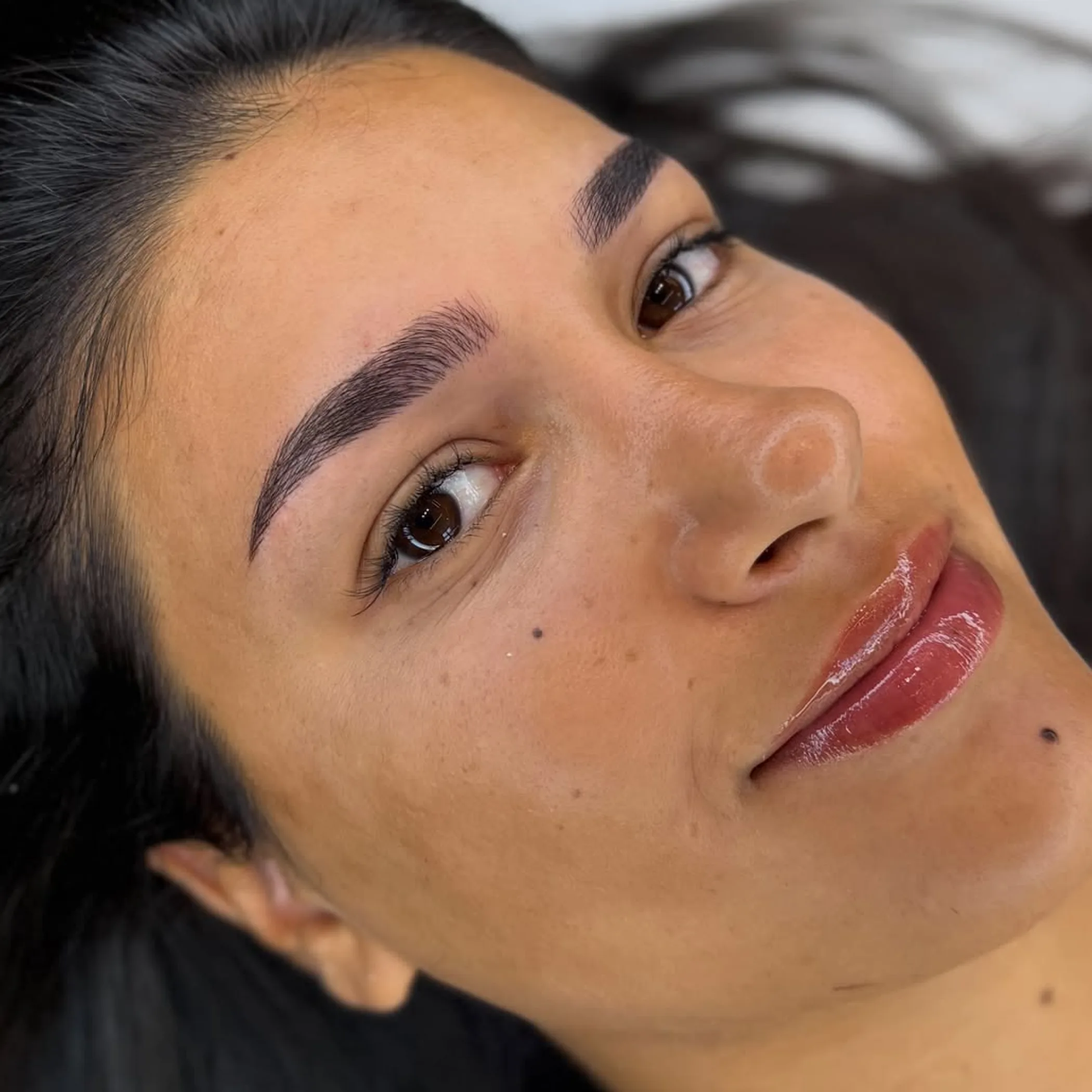 eyebrow microshading close-up