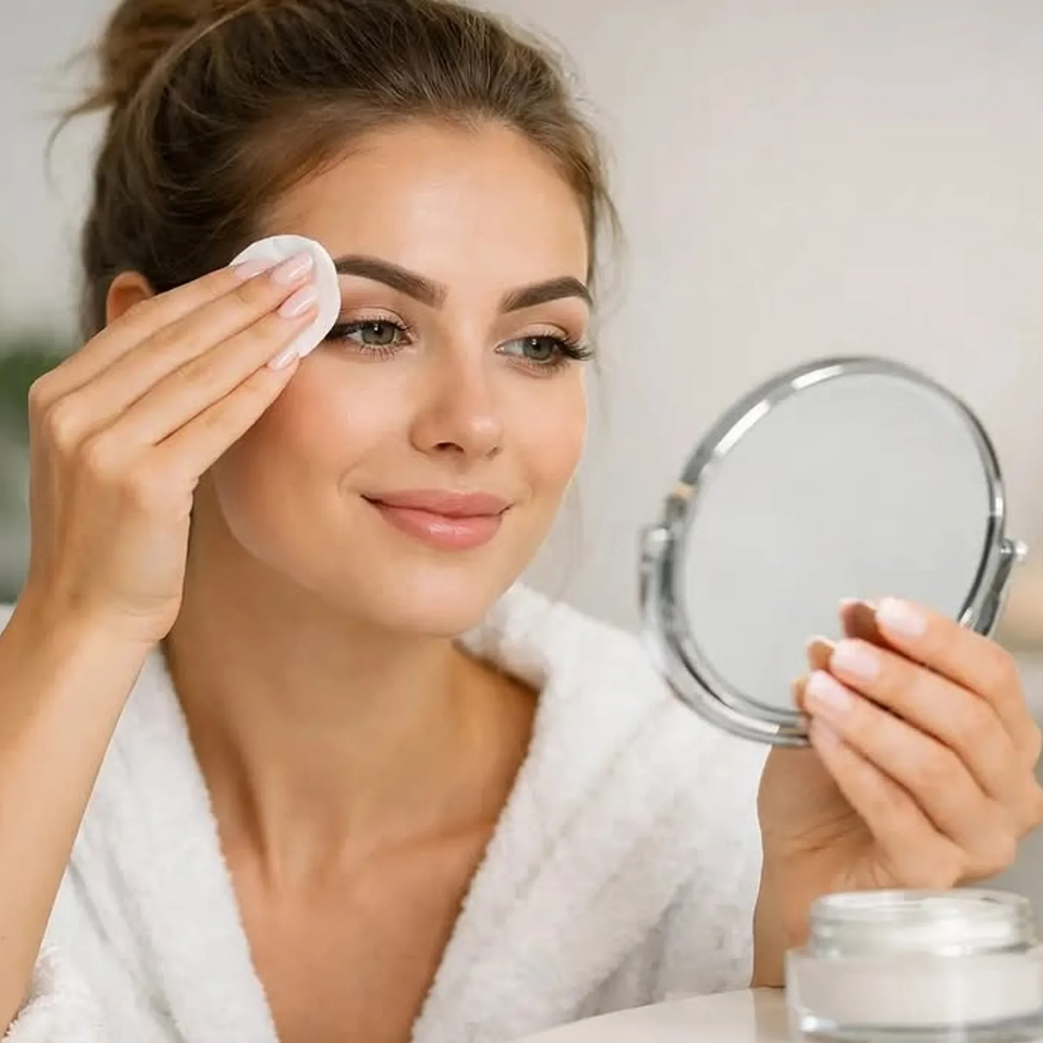 facial care and eyebrow-area treatment
