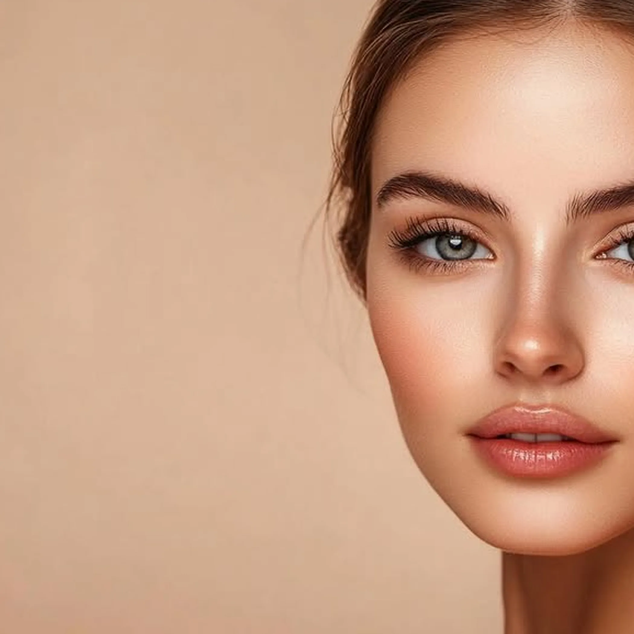 close-up of eyebrows